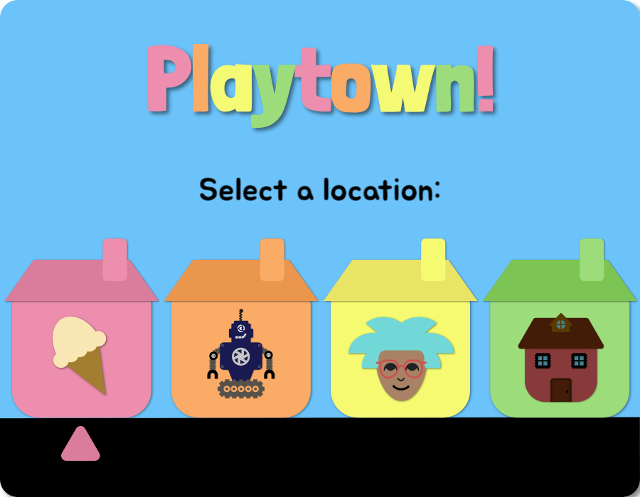 Playtown Video Game Menue Screen